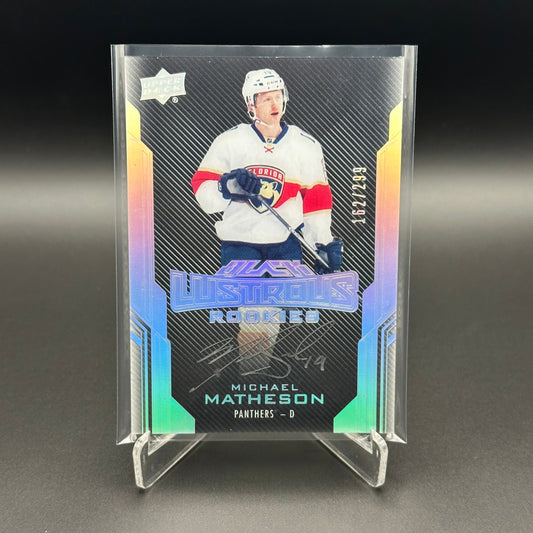 2016-17 UD Black Diamond MICHAEL MATHESON #44 Black Lustrous Rookies Signature RC /299 Auto