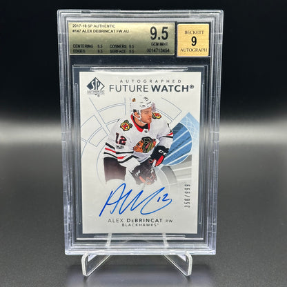 2017-18 Upper Deck SP Authentic ALEX DEBRINCAT #147 Future Watch Autographed RC /999 Beckett 9.5