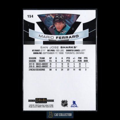 2019-20 O-Pee-Chee Platinum MARIO FERRARO #154 Marquee rookie RC