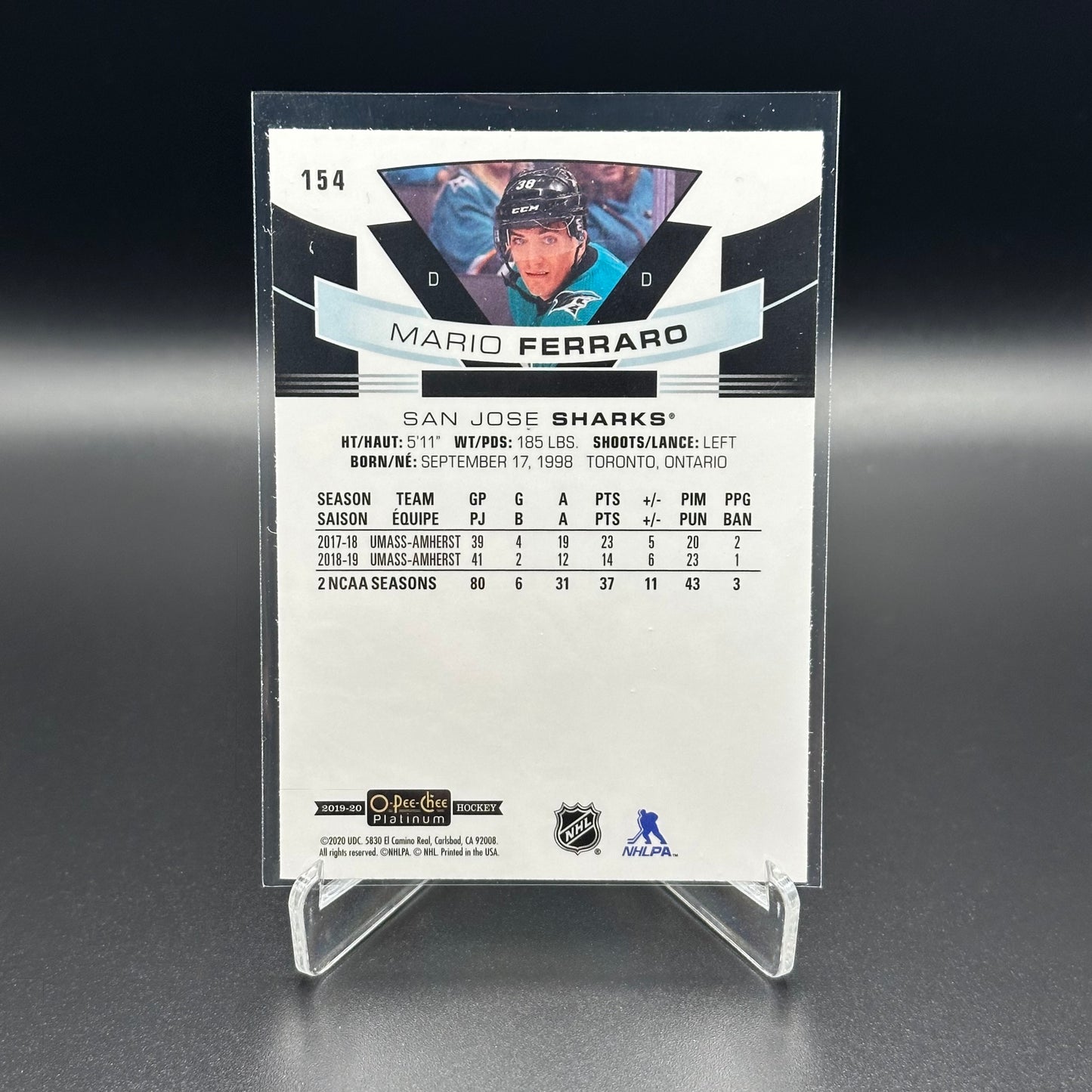 2019-20 O-Pee-Chee Platinum MARIO FERRARO #154 Marquee rookie RC