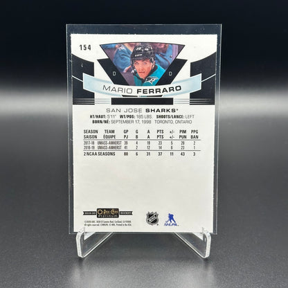 2019-20 O-Pee-Chee Platinum MARIO FERRARO #154 Marquee rookie RC