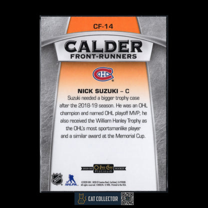 2019-20 O-Pee-Chee Platinum NICK SUZUKI #CF-14 Calder Front-Runners Rookie RC