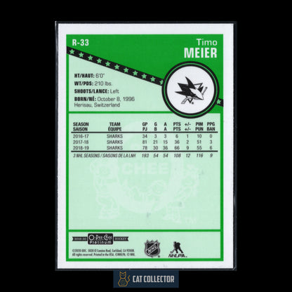 2019-20 O-Pee-Chee Platinum TIMO MEIER #R-33 Retro