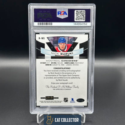 2019-20 O-Pee-Chee Platinum NICK SUZUKI #R-NS Rookie Auto PSA 9