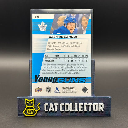 2019-20 UD Series 1 RASMUS SANDIN #222 Young Guns RC