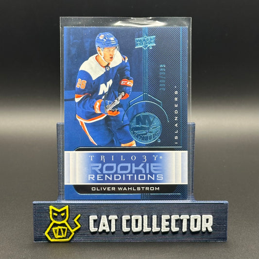 2019-20 UD Trilogy OLIVER WAHLSTROM #RR-49 Rookie Renditions Blue /399 RC