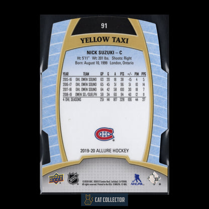 2019-20 Upper Deck Allure NICK SUZUKI #91 Yellow Taxi RC