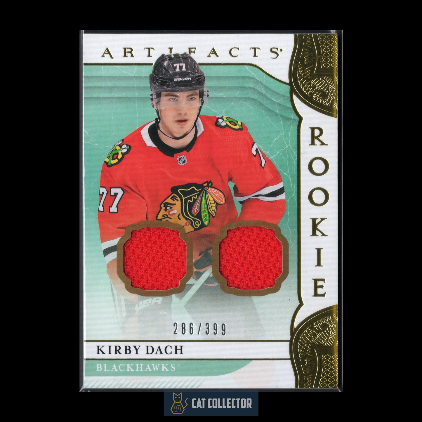 2019-20 Upper Deck Artifacts KIRBY DACH #II Rookie Relics Gold Dual Jersey RC /399