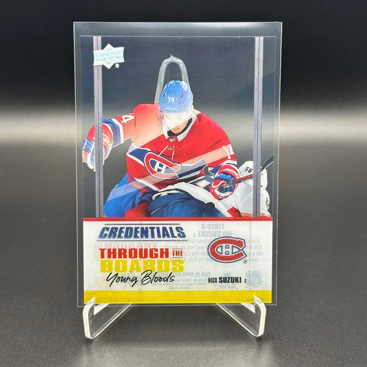 2019-20 UD Credentials NICK SUZUKI #TTBYB-8 Through the Boards Young Bloods RC