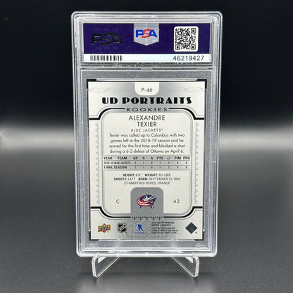 2019-20 Upper Deck Series 1 ALEXANDRE TEXIER #P-46 UD Portraits Rookie RC PSA 10
