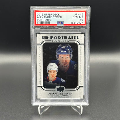 2019-20 Upper Deck Series 1 ALEXANDRE TEXIER #P-46 UD Portraits Rookie RC PSA 10