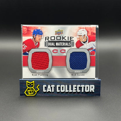 2019-20 UD Series 2 NICK SUZUKI / RYAN POEHLING #RDM-PS Rookie Dual Materials RC Jersey