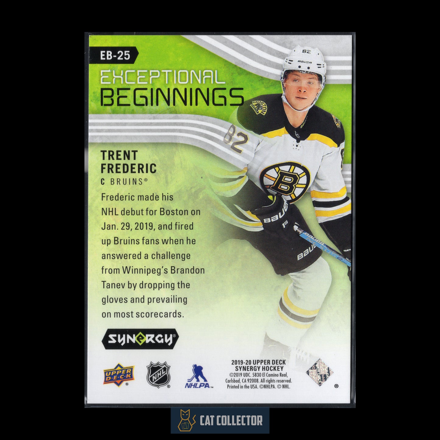 2019-20 Upper Deck Synergy TRENT FREDERIC #EB-25 Exceptional Beginnings RC /999