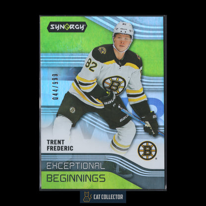 2019-20 Upper Deck Synergy TRENT FREDERIC #EB-25 Exceptional Beginnings RC /999