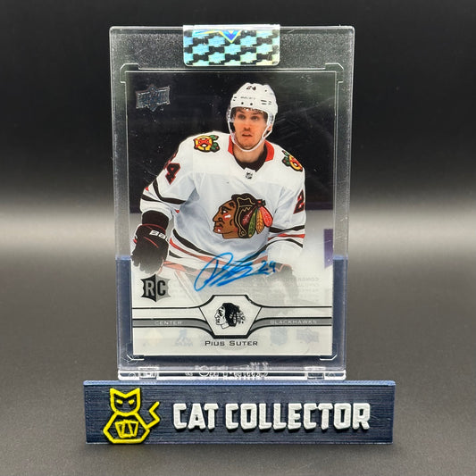 2020-21 UD Clear Cut PIUS SUTER #CC-PS Rookie RC Auto