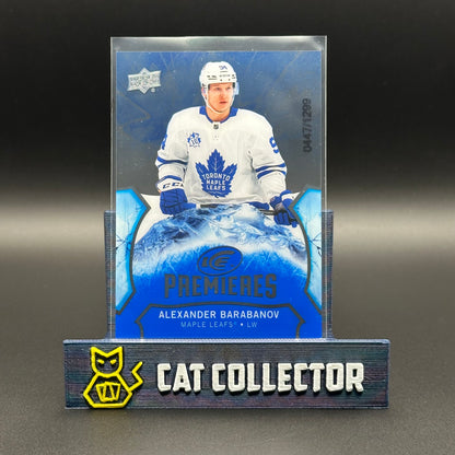 2020-21 UD Ice ALEXANDER BARABANOV #128 Premieres /1299 Rookie RC