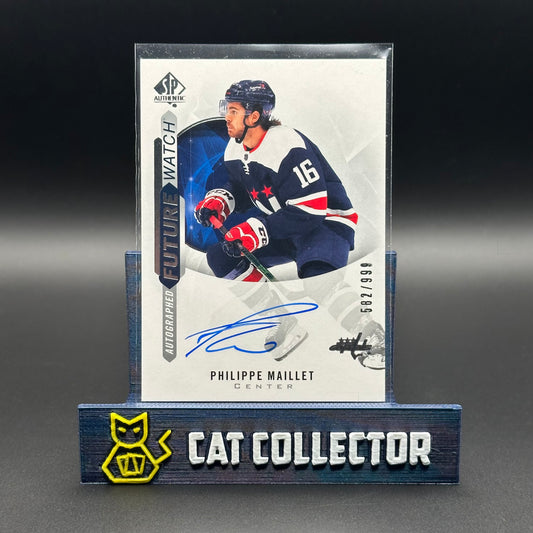 2020-21 UD SP Authentic PHILIPPE MAILLET #177 Future Watch Auto RC /999