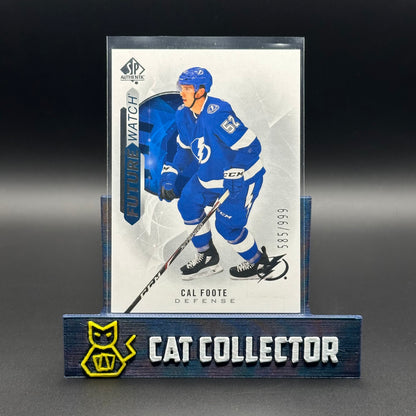 2020-21 UD SP Authentic CAL FOOTE #201 Future Watch RC /999