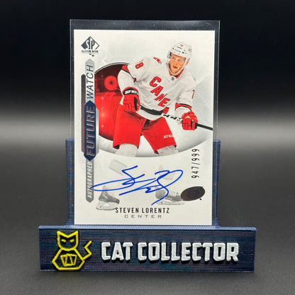 2020-21 UD SP Authentic STEVEN LORENTZ #220 Future Watch Auto RC /999