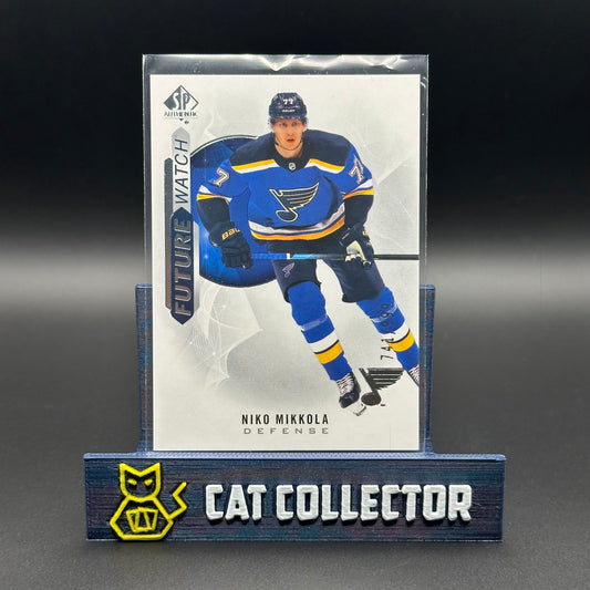 2020-21 UD SP Authentic NIKO MIKKOLA #228 Future Watch RC /999