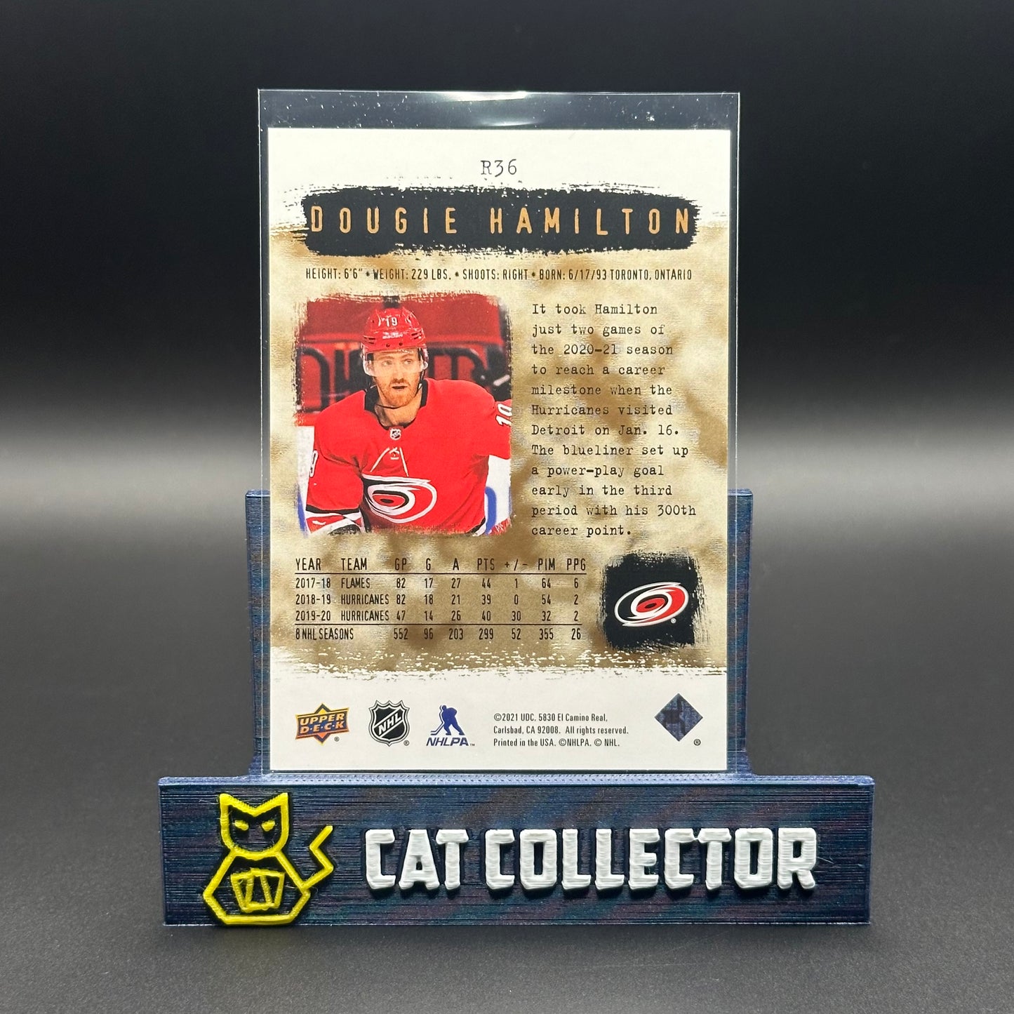 2020-21 UD SP Authentic DOUGIE HAMILTON #R36 2000-01 Retro Spectrum /100