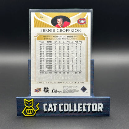 2020-21 UD SP Signature Editions Legends BERNIE GEOFFRION #35 Gold Foil