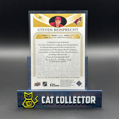 2020-21 UD SP Signature Editions Legends STEVEN REINPRECHT #86 Gold Spectrum Foil Auto