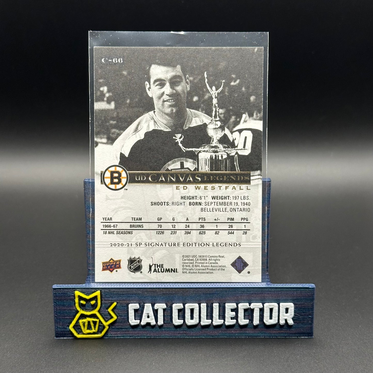 2020-21 UD SP Signature Editions Legends ED WESTFALL #C-66 UD Canvas Legends