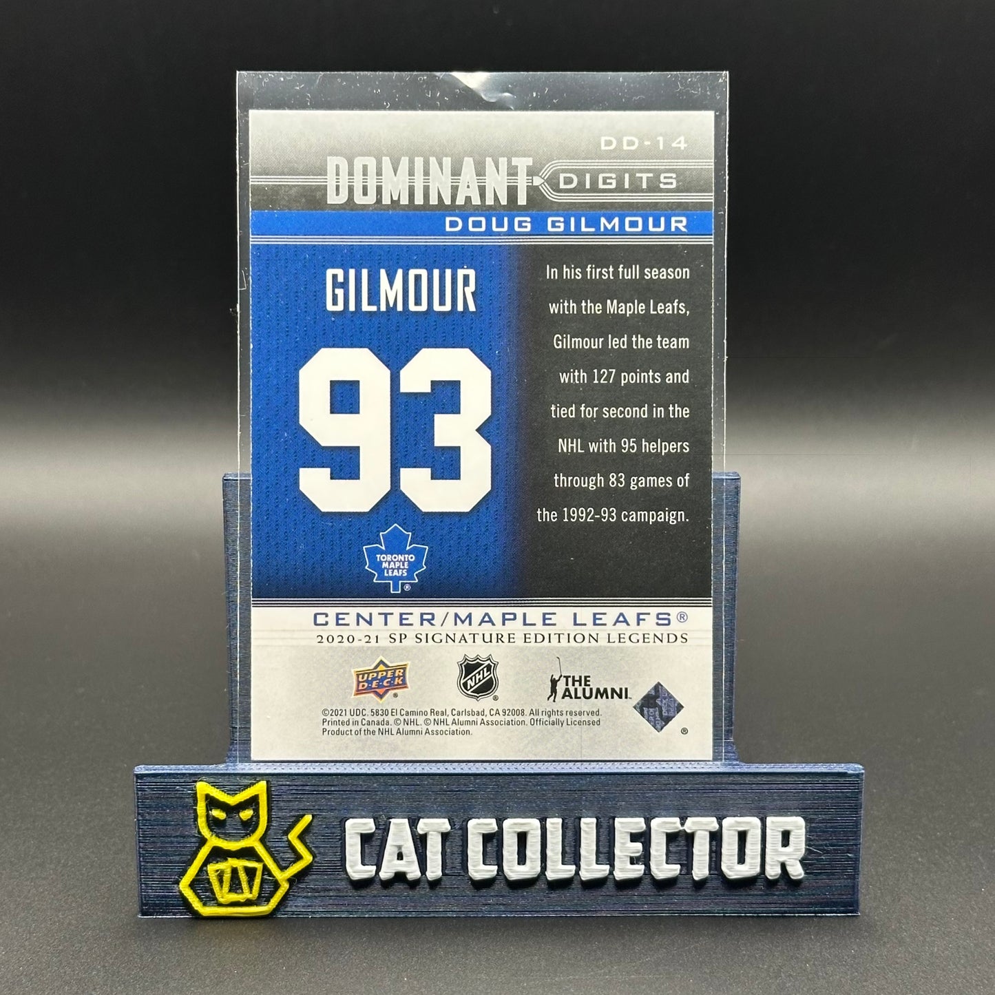 2020-21 UD SP Signature Editions Legends DOUG GILMOUR #DD-14 Dominant Digits