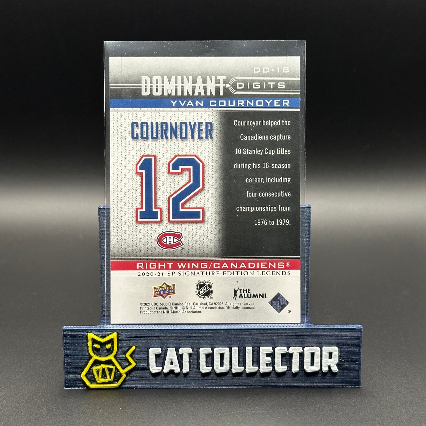 2020-21 UD SP Signature Editions Legends YVAN COURNOYER #DD-18 Dominant Digits