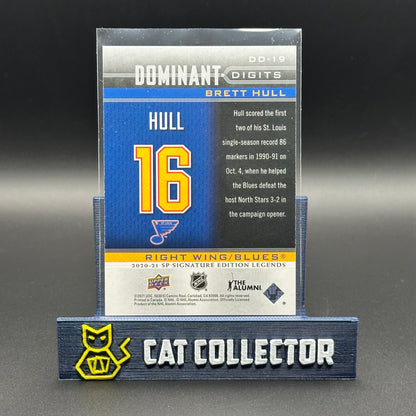 2020-21 UD SP Signature Editions Legends BRETT HULL #DD-19 Dominant Digits