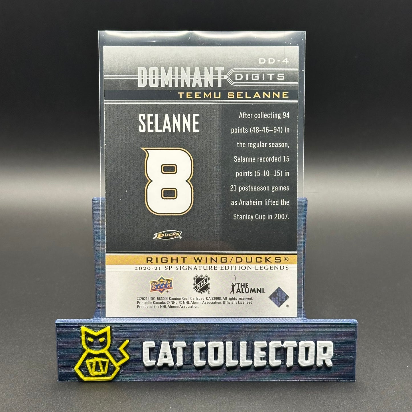 2020-21 UD SP Signature Editions Legends TEEMU SELANNE #DD-4 Dominant Digits