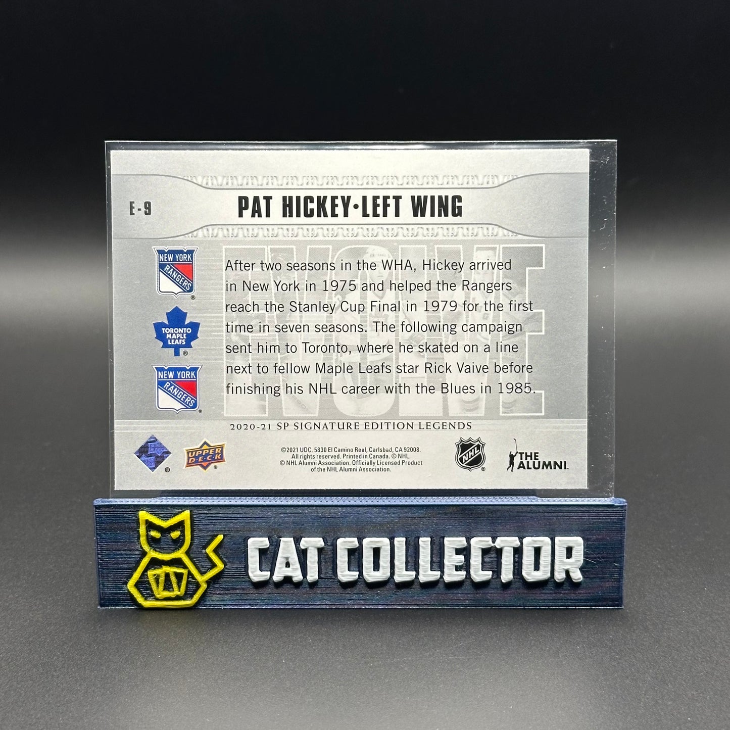 2020-21 UD SP Signature Editions Legends PAT HICKEY #E-9 Evolve