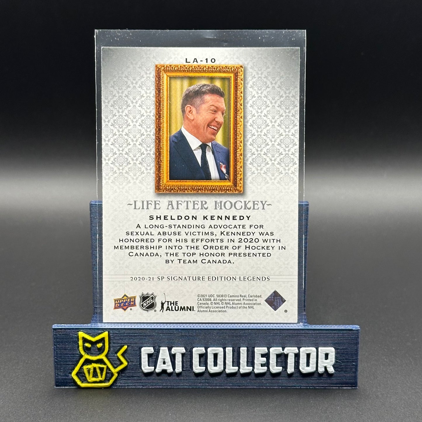 2020-21 UD SP Signature Editions Legends SHELDON KENNEDY #LA-10 Life After Hockey