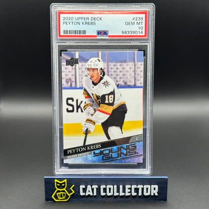 2020-21 UD Series 1 PEYTON KREBS #239 Young Guns PSA 10