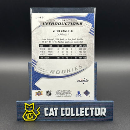 2020-21 UD Ultimate VITEK VANECEK #UI-19 Ultimate Introductions Rookie RC