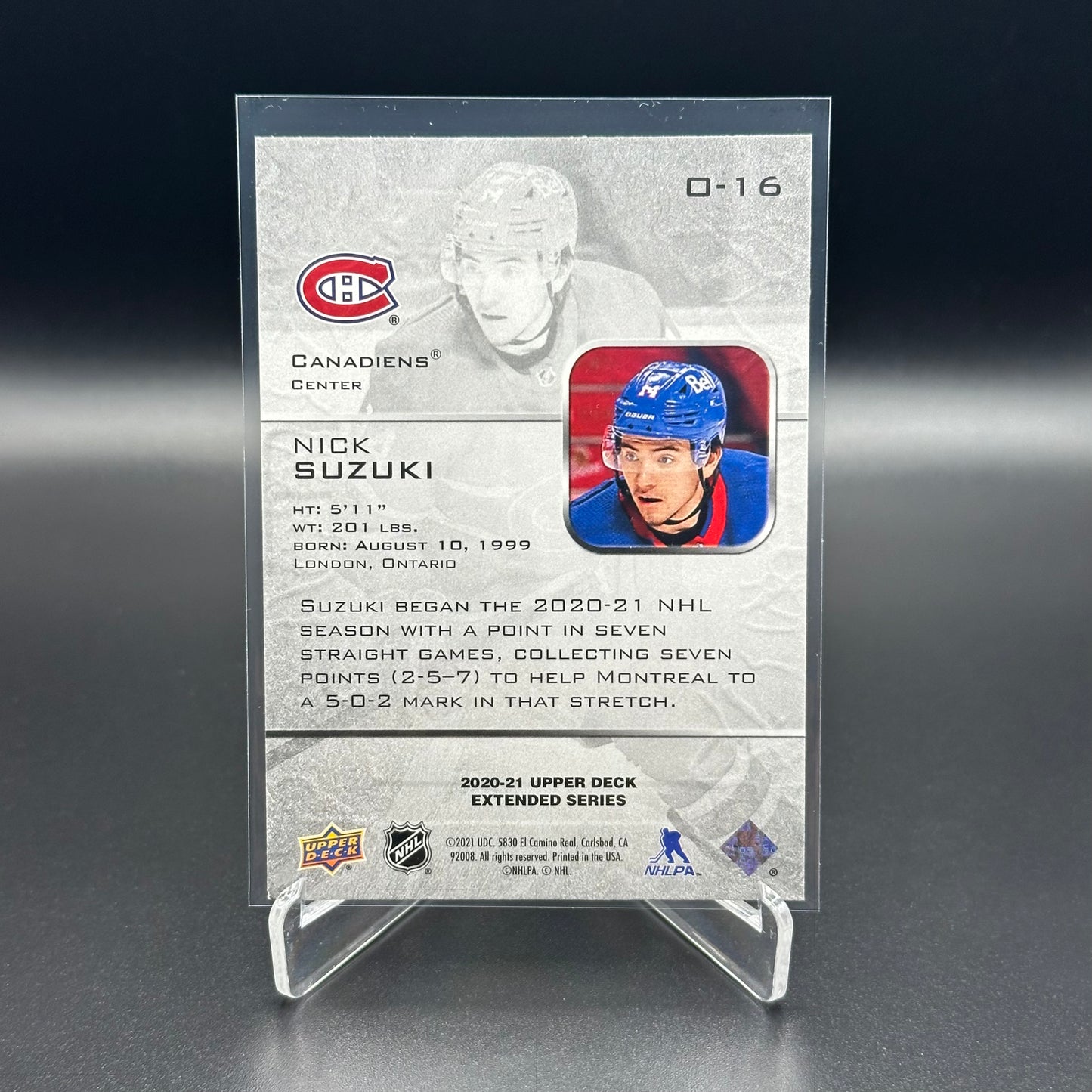 2020-21 UD Extended series NICK SUZUKI #O-16 Ovation