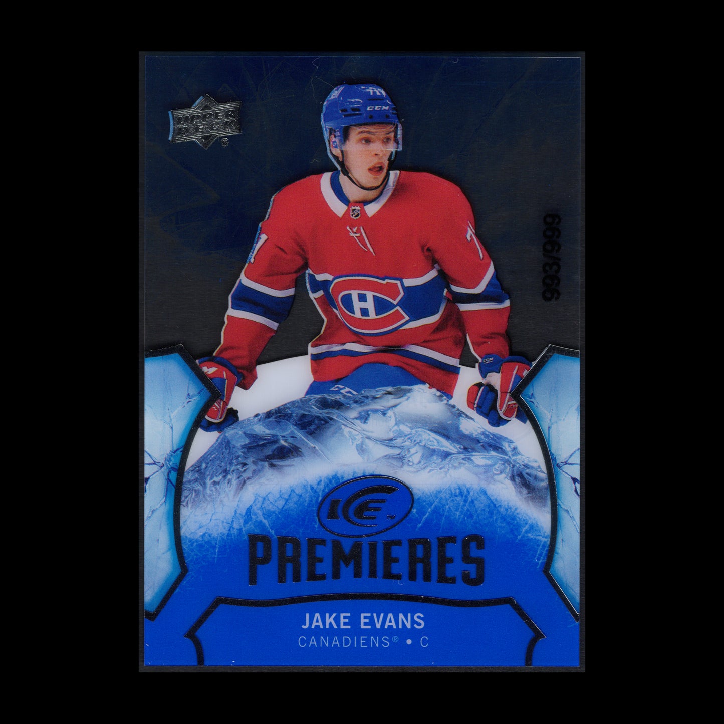 2020-21 Upper Deck Ice JAKE EVANS #141 Ice Premieres RC /999
