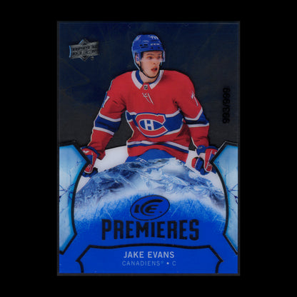 2020-21 Upper Deck Ice JAKE EVANS #141 Ice Premieres RC /999