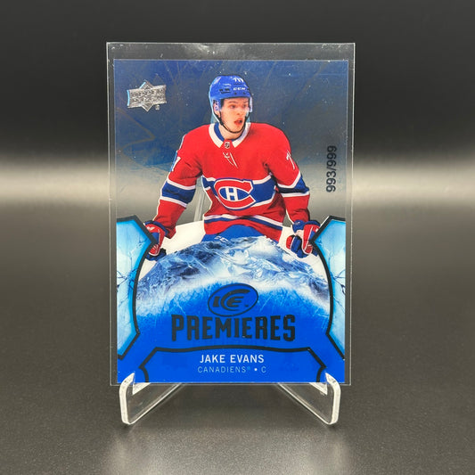 2020-21 Upper Deck Ice JAKE EVANS #141 Ice Premieres RC /999