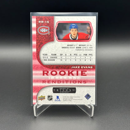 2020-21 Upper Deck Trilogy JAKE EVANS #RR-15 Red RC /799 Montreal Canadiens