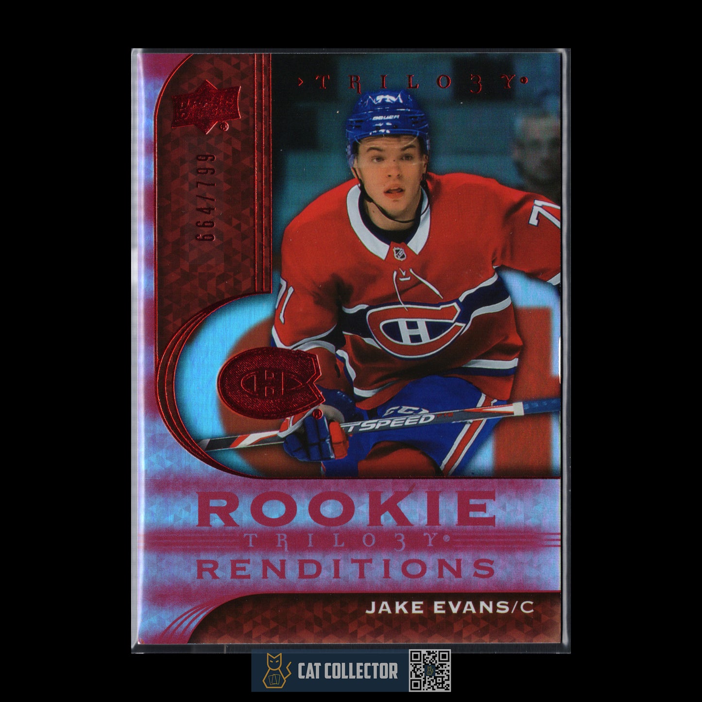 2020-21 Upper Deck Trilogy JAKE EVANS #RR-15 Red RC /799 Montreal Canadiens