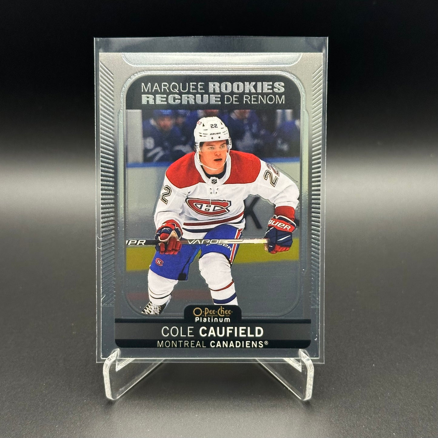 2021-22 O-Pee-Chee Platinum COLE CAUFIELD #201 Marquee Rookie RC