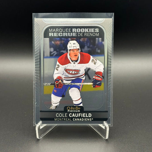 2021-22 O-Pee-Chee Platinum COLE CAUFIELD #201 Marquee Rookie RC