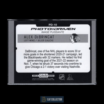 2021-22 O-Pee-Chee Platinum ALEX DEBRINCAT #PD-10 Photo Driven