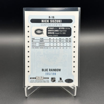 2021-22 O-Pee-Chee Platinum NICK SUZUKI #R-16 Retro Blue Rainbow /199