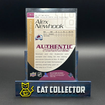 2021-22 UD SP Game Used ALEX NEWHOOK #RC-12 Retro Gold /50