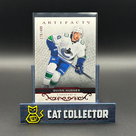2021-22 UD Artifacts QUINN HUGHES #119 Ruby /499