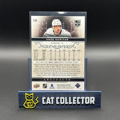 2021-22 UD Artifacts ANZE KOPITAR #138 Silver Spectrum 11/299