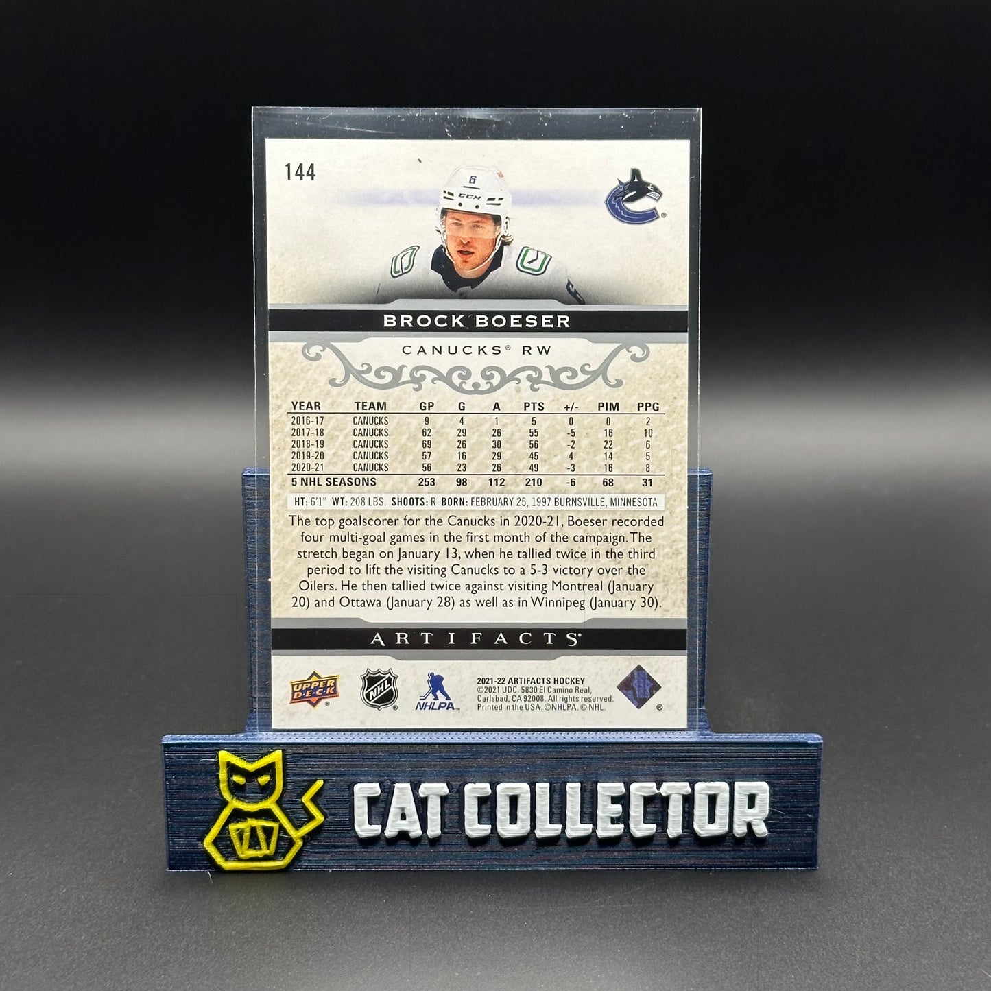 2021-22 UD Artifacts BROCK BOESER #144 Silver Spectrum /299